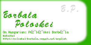 borbala poloskei business card
