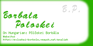 borbala poloskei business card
